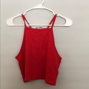 Red crop top